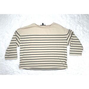 Weekend Max Mara Top Estella Cotton Striped Knit 3/4 sleeve size Medium/Large‎